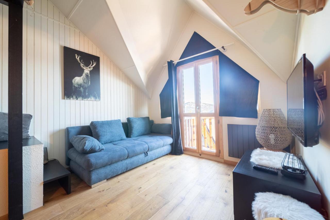 Апартаменты Le Cerf - Duplex Avec Superbe Vue Montagne Лез-Англь Экстерьер фото